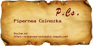 Pipernea Csinszka névjegykártya